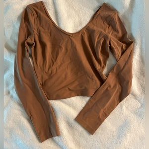 LULULEMON ALIGN LONG SLEEVE CROP TOP